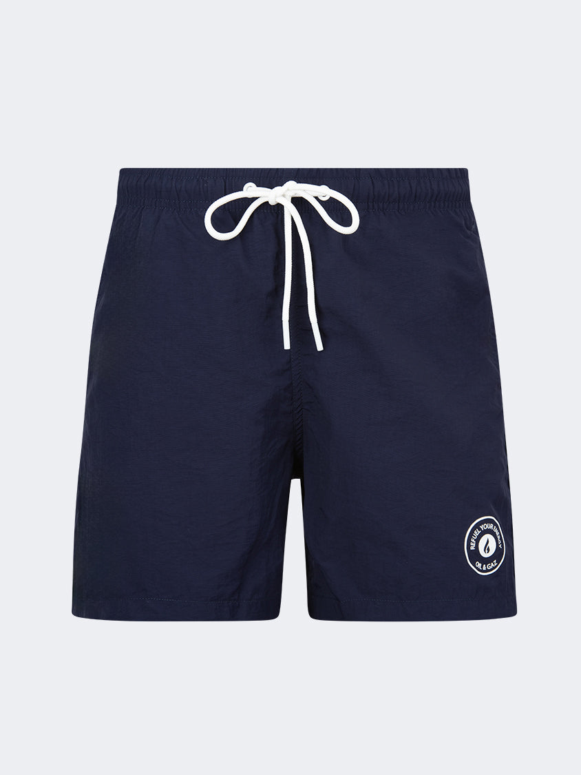 Oil And Gaz Quick Drying Men Swim Short Navy