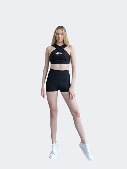 Oil And Gaz Biker Women Lifestyle Short Black