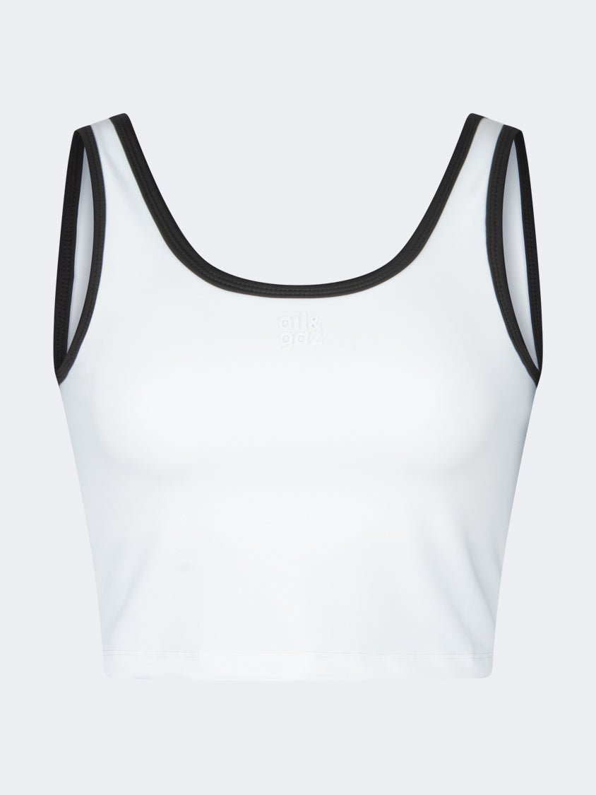 Oil And Gaz Double-Layered Women Lifestyle Bra White