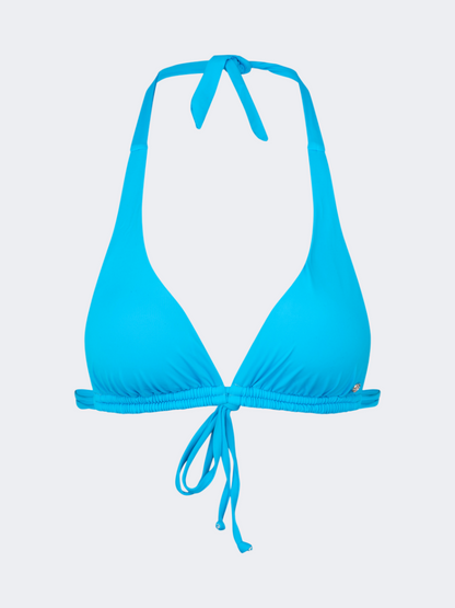 Oil And Gaz Comfortable Women Beach Triangle Bra Blue