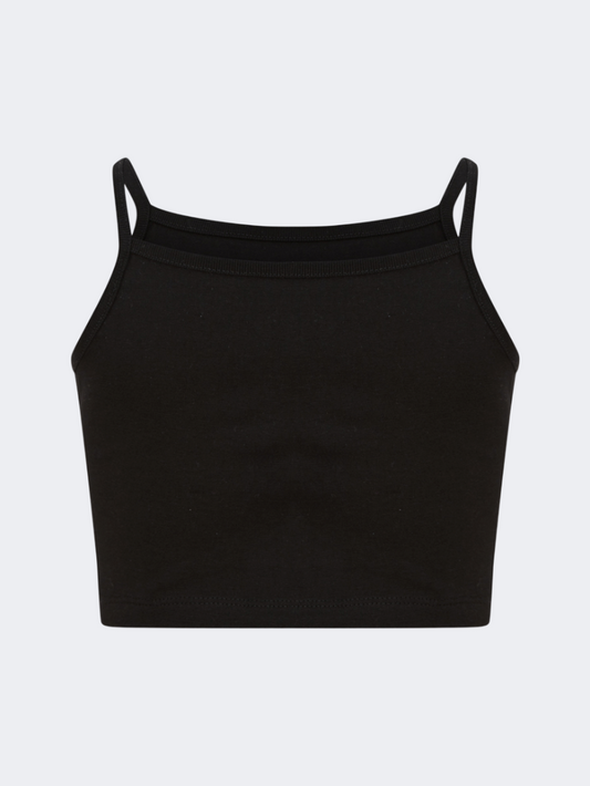 Oil & Gaz Stylish Kids-Girls Lifestyle Layered Crop Top Black/White