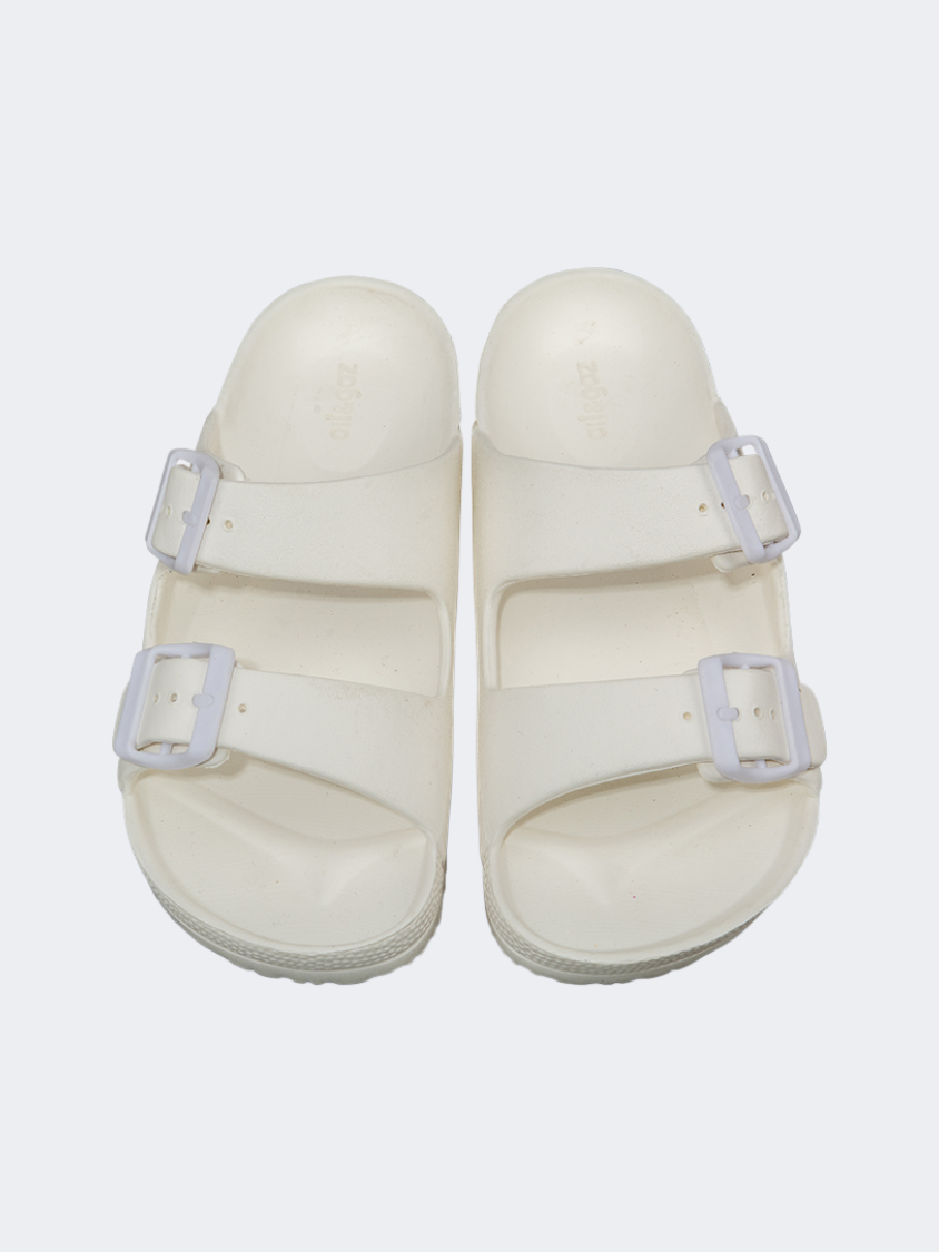 Oil And Gaz Chic Beach Women Stripe Slide White