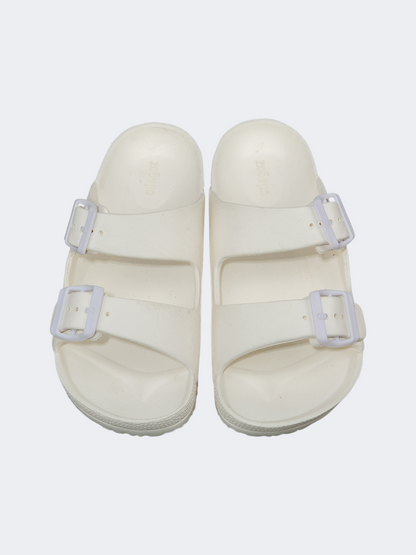 Oil And Gaz Chic Beach Women Stripe Slide White
