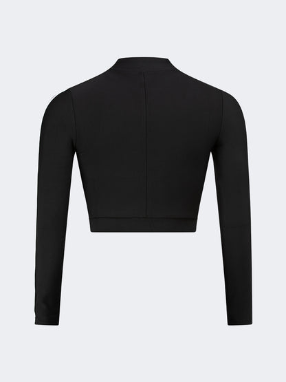 Oil &amp; Gaz Short Cut Women Lifestyle Jacket Black/White