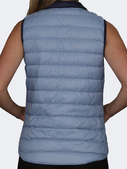 Oil And Gaz Reversible Down Women Lifestyle Vest Navy/Light Blue