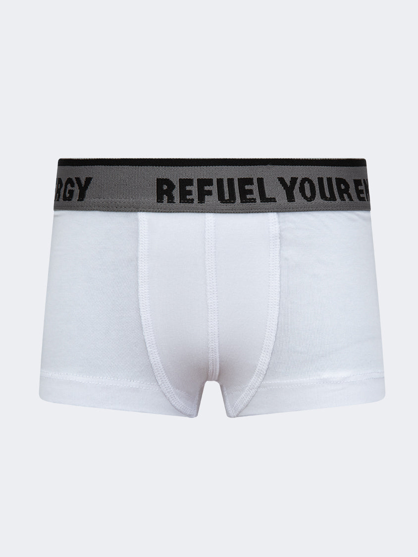 Oil And Gaz Lycra Boys Underwear White