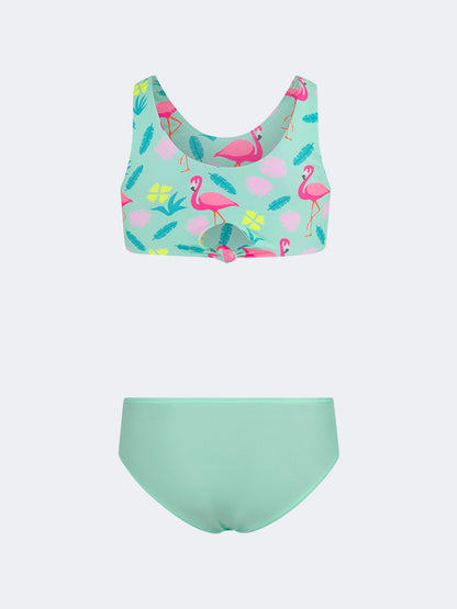 Oil And Gaz Cute Kids-Girls Beach Bikini Set Green