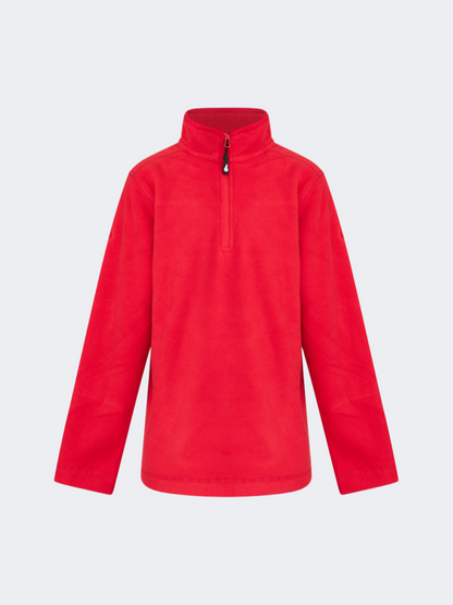 Oil&amp;Gaz Warm Kids-Boys Skiing 1/4 Zip Fleece Red