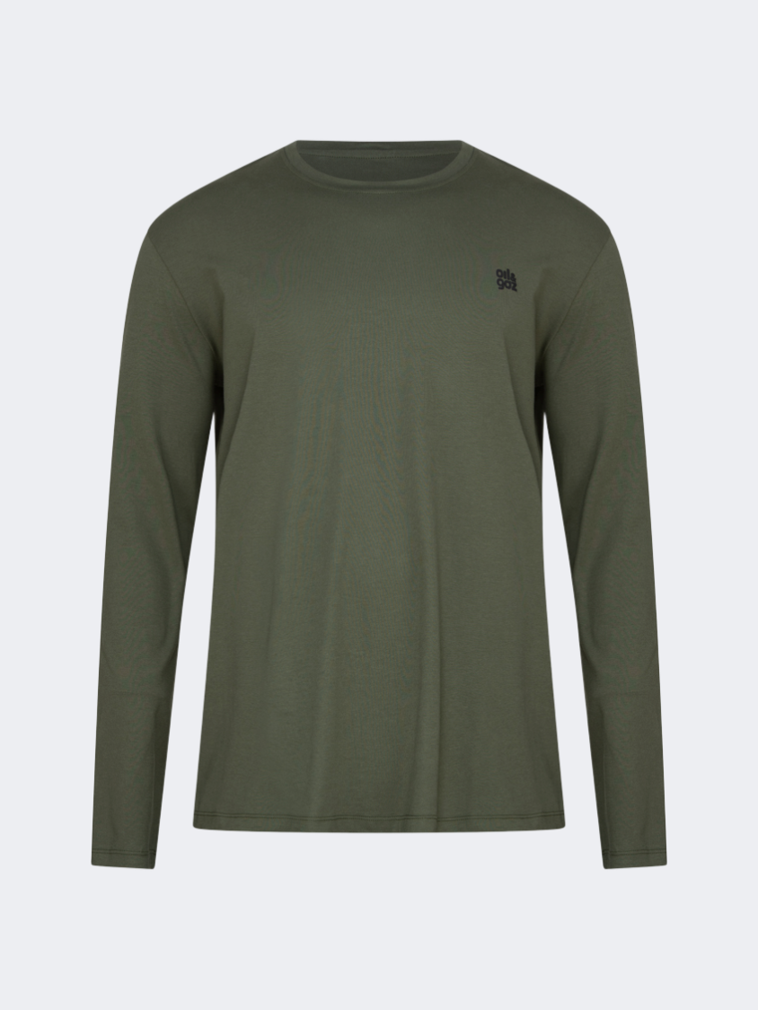 Oil And Gaz Big Size Men Lifestyle Long Sleeve Olive