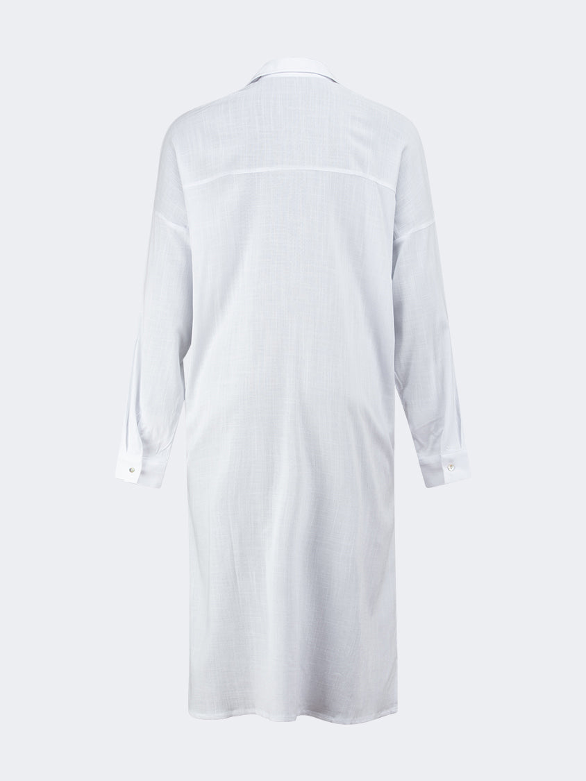 Oil And Gaz Plain Women Lifestyle Dress White