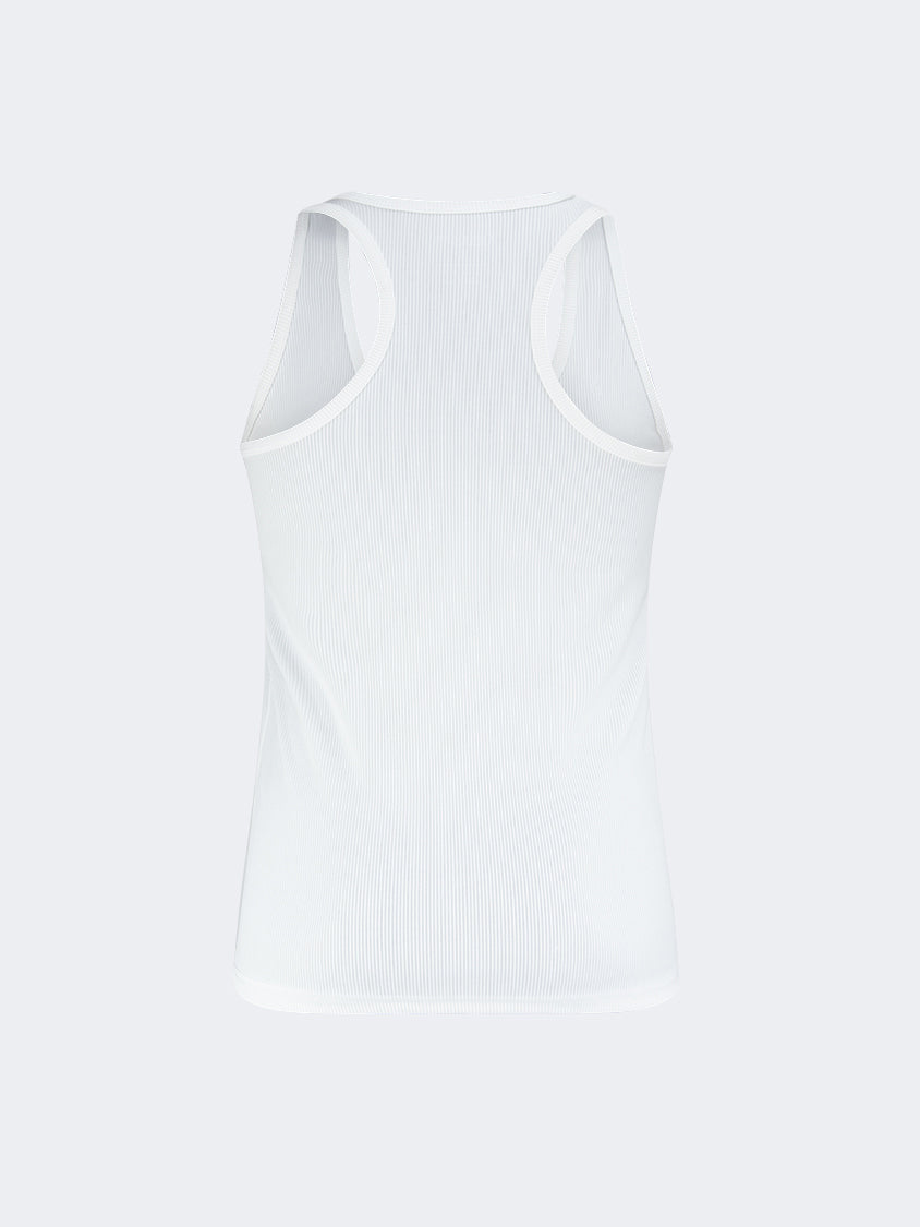 Oil And Gaz Ribbed Women Training Tank White