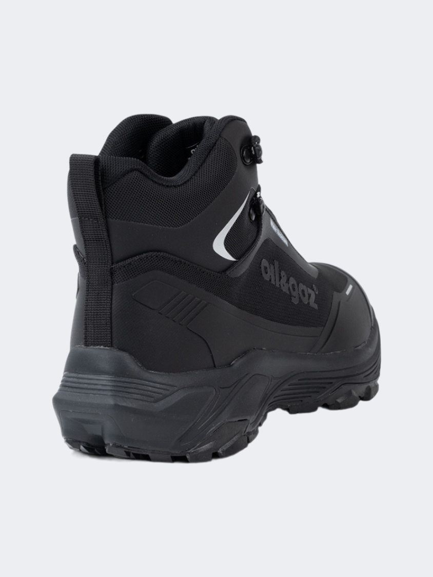 Oil &amp; Gaz Water-Resistant Unisex Hiking Mid-Cut Hiking Shoes Black