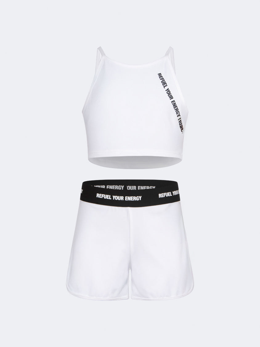 Oil And Gaz Comfortable Kids-Girls Lifestyle Set White