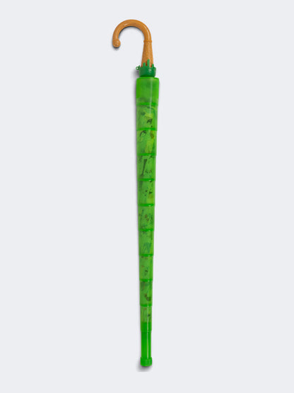 Oil&amp;Gaz Printed Unisex Lifestyle Stick Umbrella Green