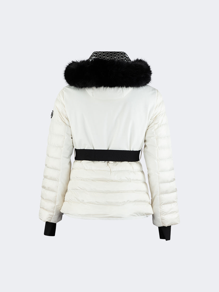 Oil And Gaz Comfortable Women Skiing Jacket White/Gun