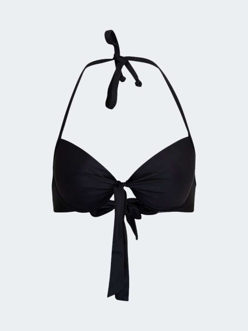 Oil And Gaz Classic Women Beach Bra Black