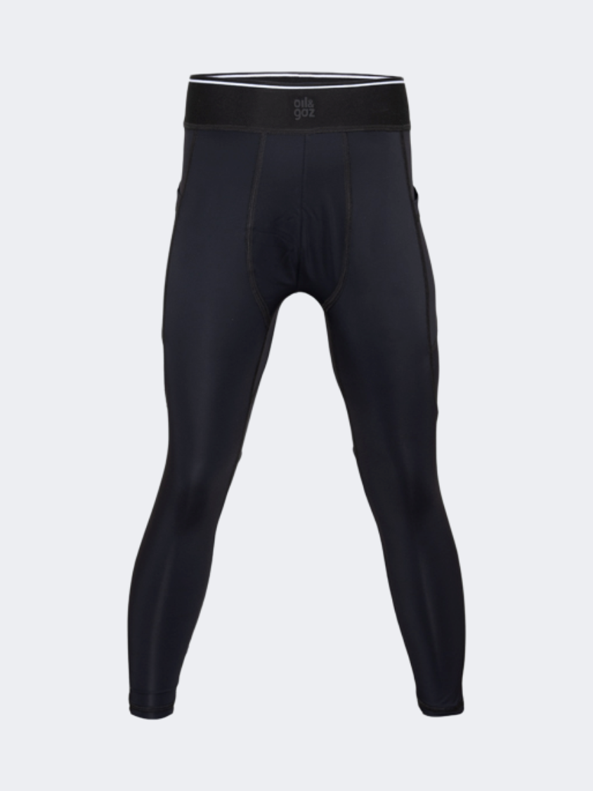 Oil And Gaz Compression Kids Training Tight Black