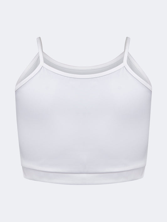 Oil & Gaz Breathable Kids-Girls Lifestyle Longline Bra White
