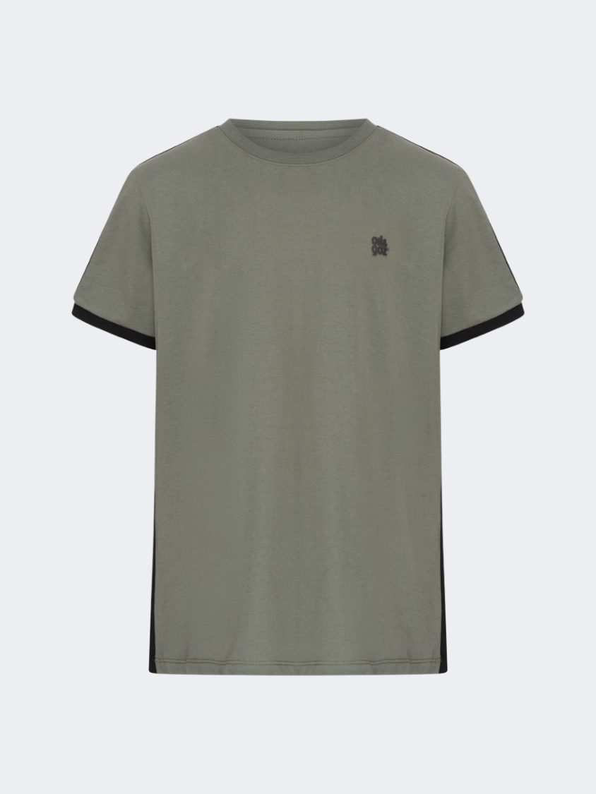Oil&amp;Gaz Breathable Kids-Boys Lifestyle Graphic T-Shirt Olive