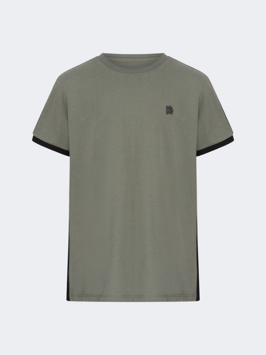 Oil & Gaz Breathable Kids-Boys Lifestyle Graphic T-Shirt Olive