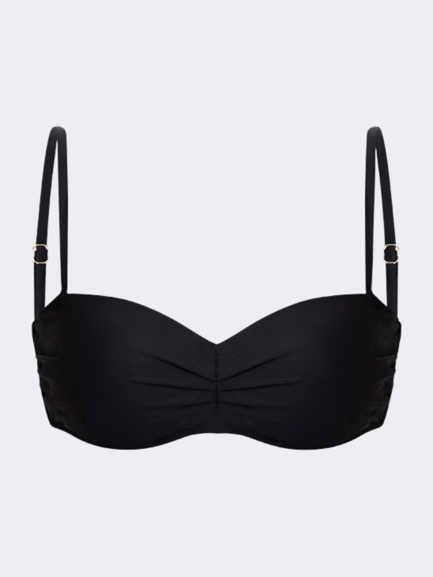 Oil And Gaz Classic Women Beach Bra Black