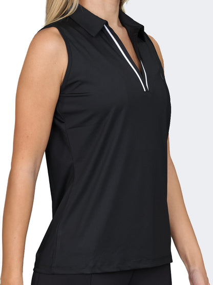 Oil And Gaz Slim Fit Women Fitness Tank Black