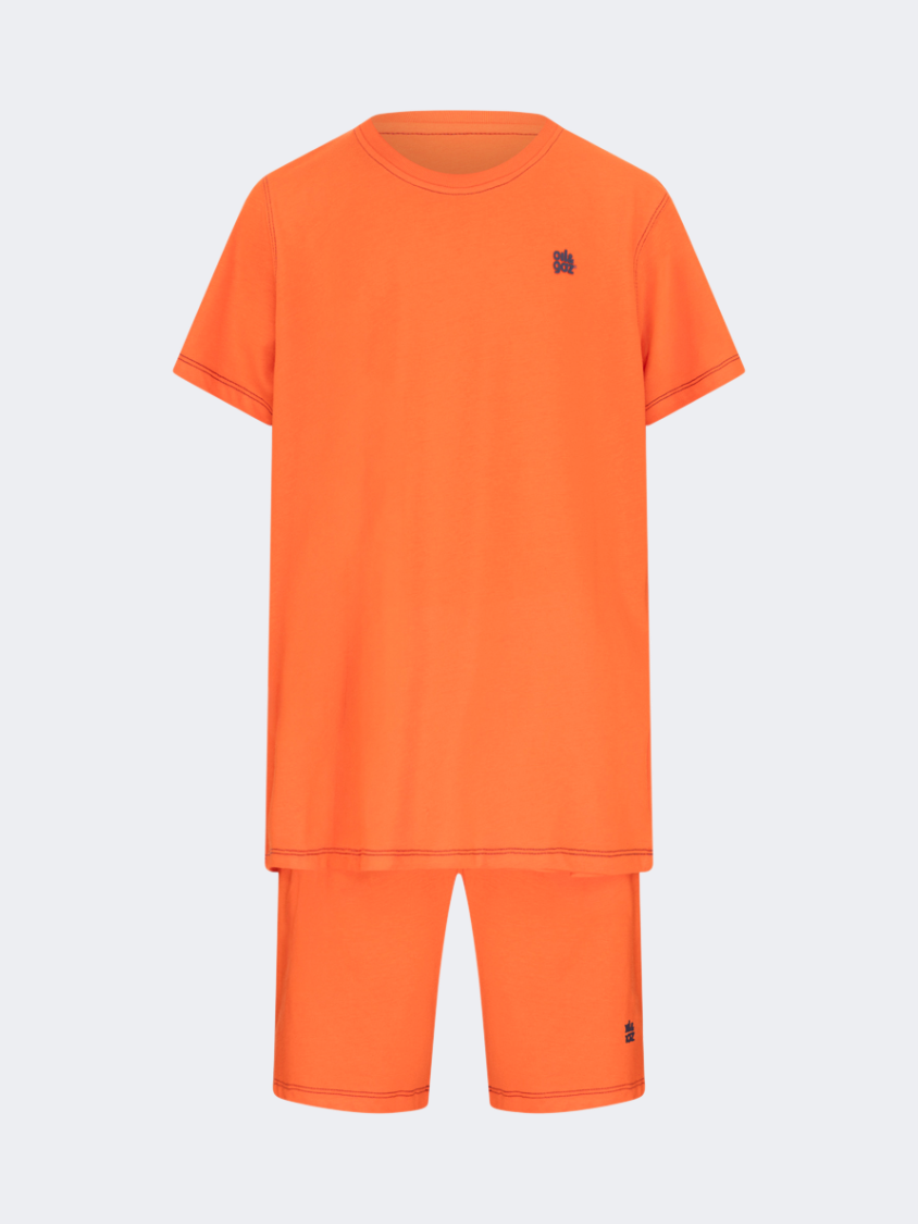 Oil&amp;Gaz Trendy Kids-Boys Lifestyle Set Short+T-Shirt Orange