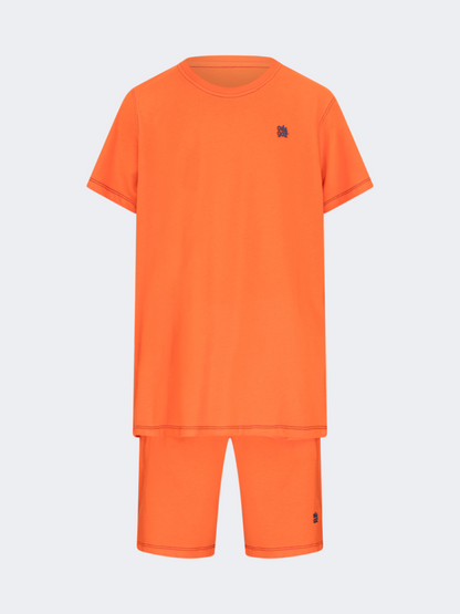 Oil&amp;Gaz Trendy Kids-Boys Lifestyle Set Short+T-Shirt Orange