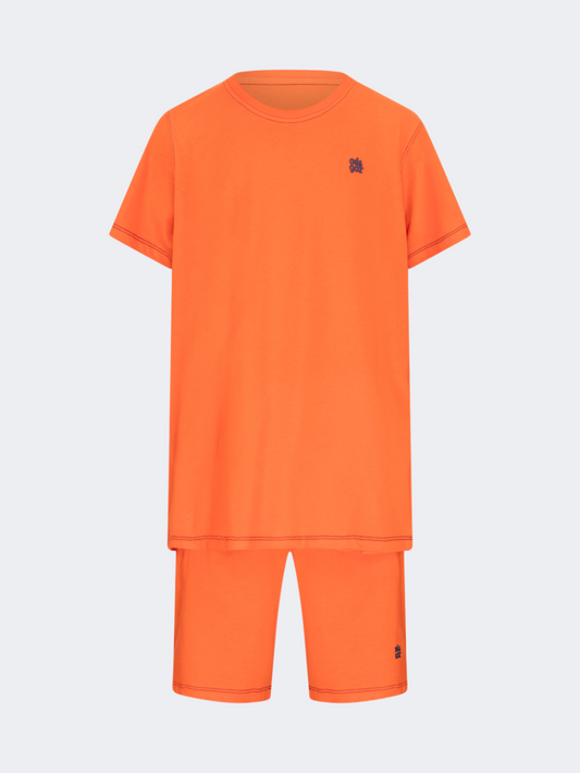 Oil & Gaz Trendy Kids-Boys Lifestyle Set Short+T-Shirt Orange