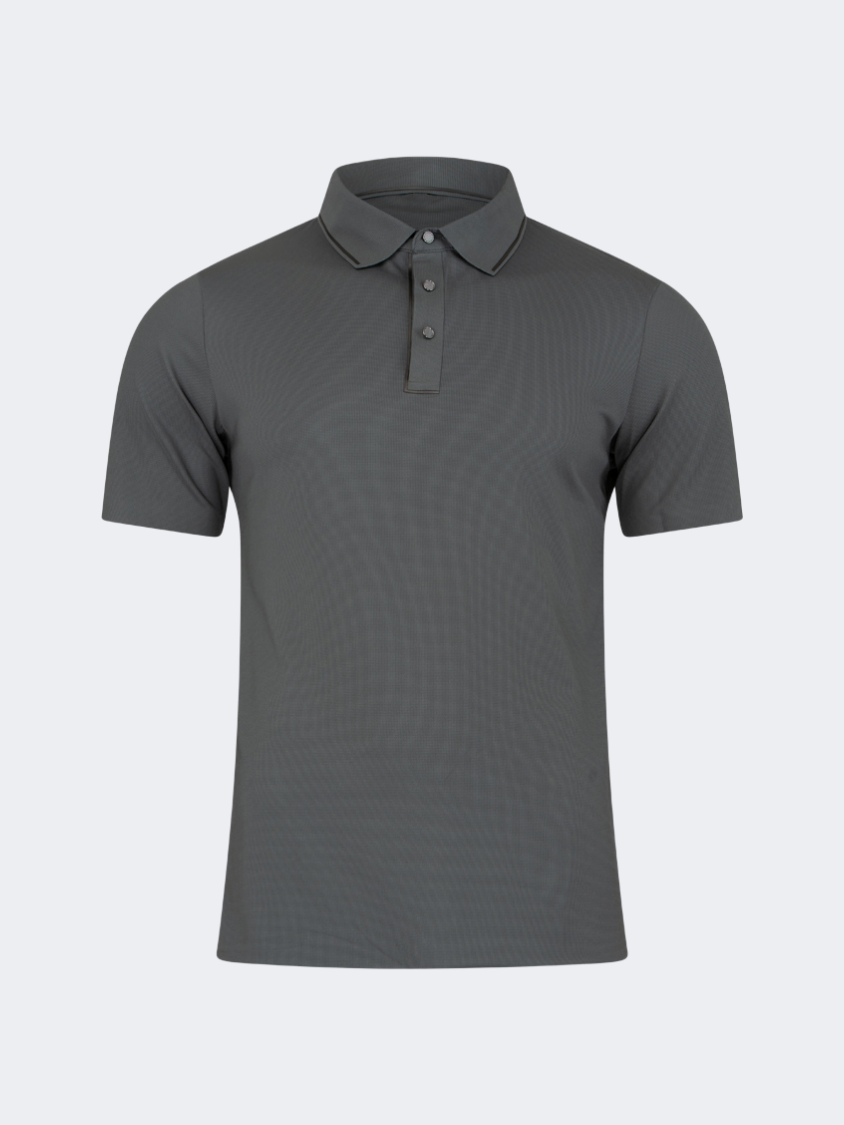 Oil And Gaz Timeless Men Lifestyle Polo Shirt Drak Grey