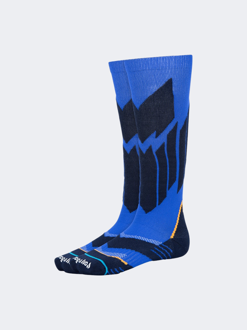 Oil And Gaz Warm Kids Skiing Over The Calf Socks Blue/Navy