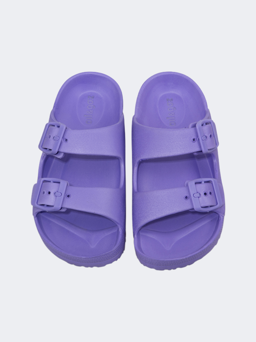 Oil And Gaz Chic Beach Kids-Girls Stripe Slide Purple
