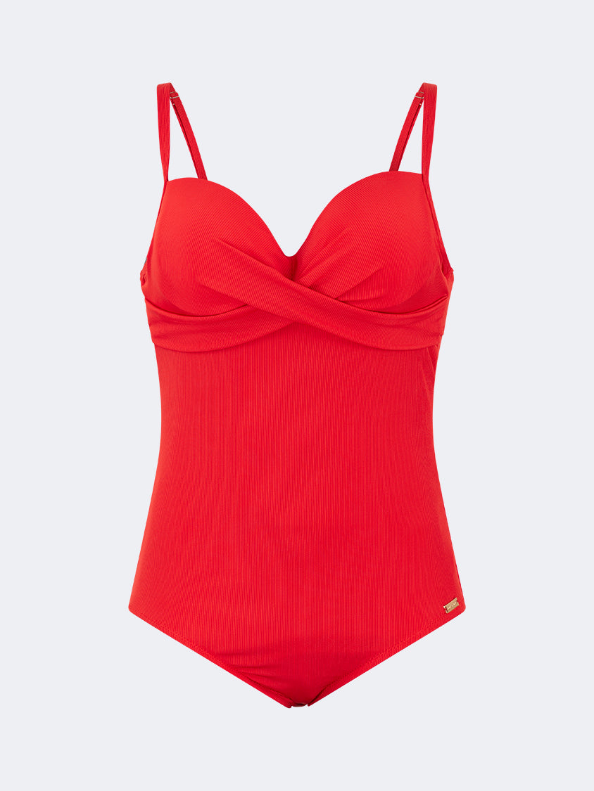 Oil And Gaz Modern Women Beach Over Size Monokini Red