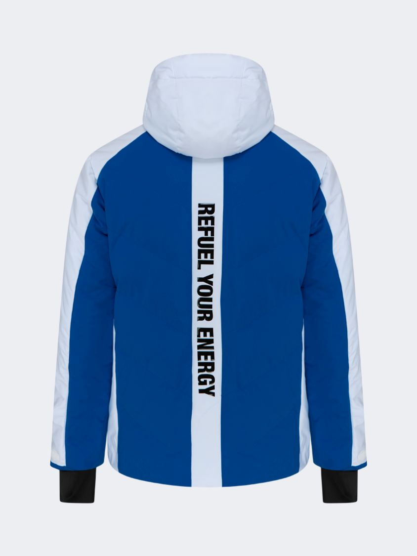 Oil&amp;Gaz Durable Men Ski Jacket Blue+White+Gun