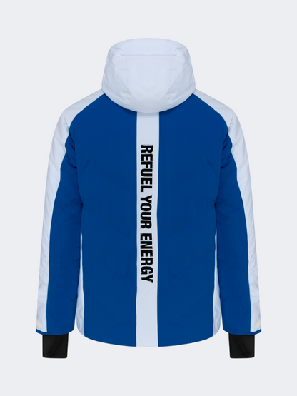 Oil&amp;Gaz Durable Men Ski Jacket Blue+White+Gun