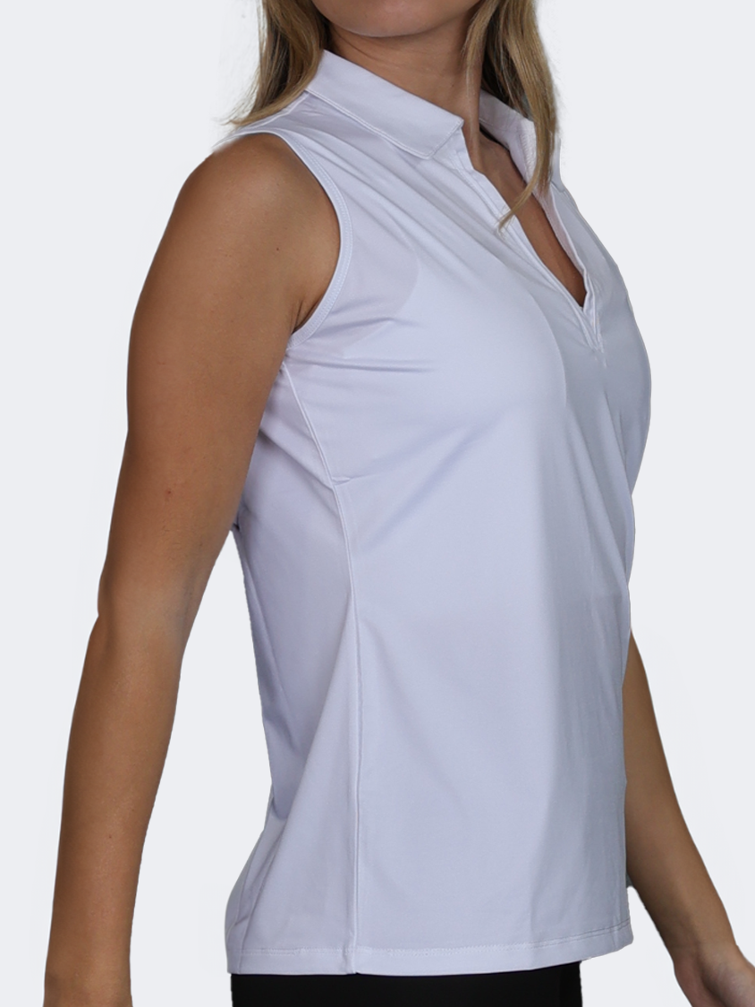 Oil And Gaz Slim Fit Women Fitness Tank White