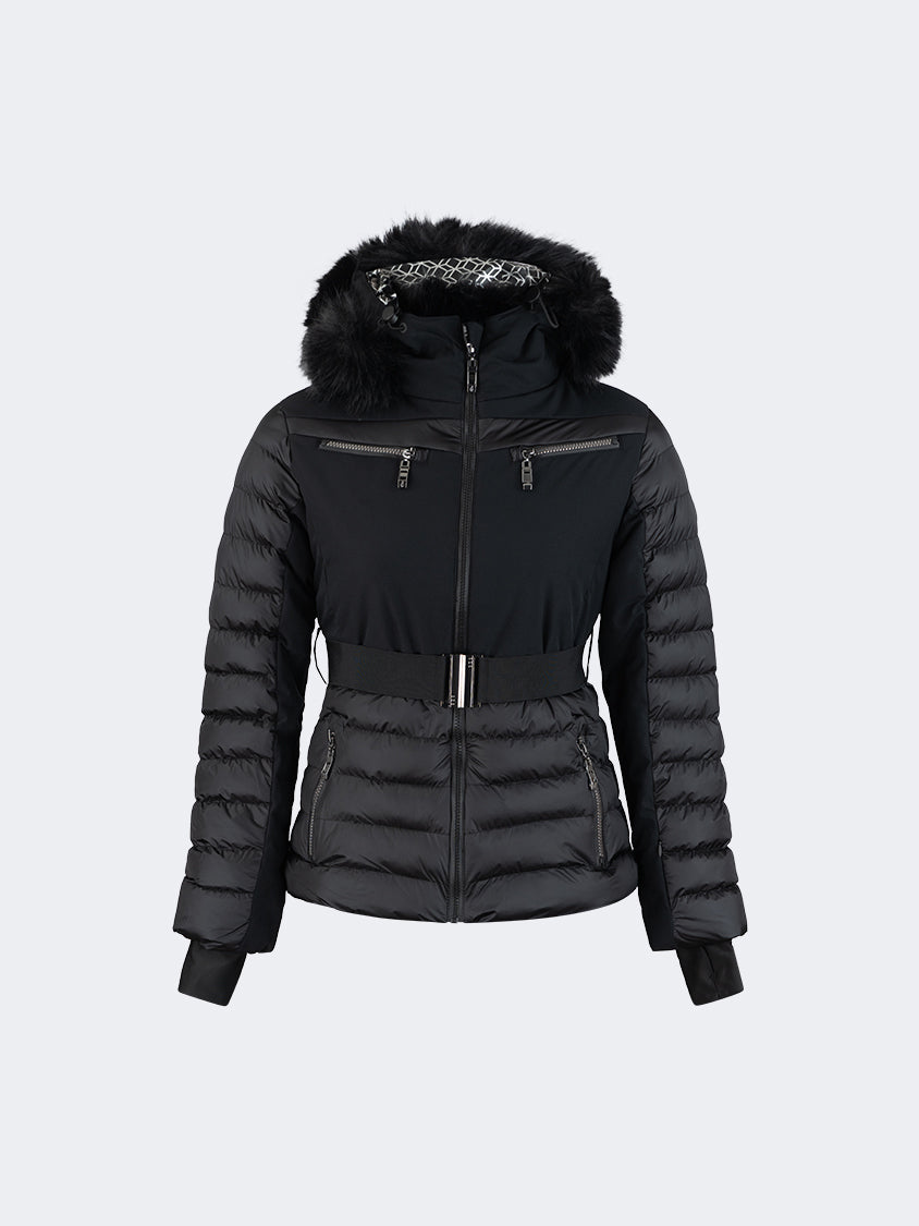 Oil And Gaz Comfortable Women Skiing Jacket Black/Gun