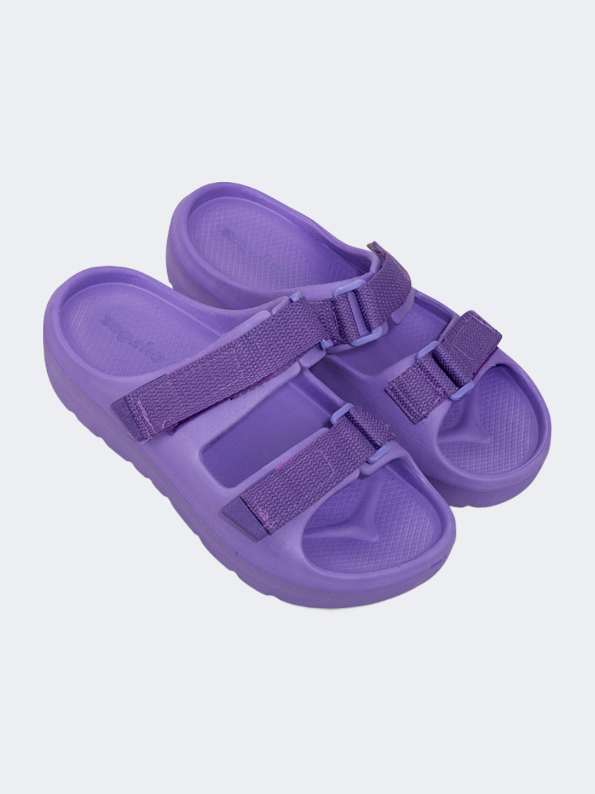 Oil And Gaz Chic Beach Kids Stripe Slide Purple