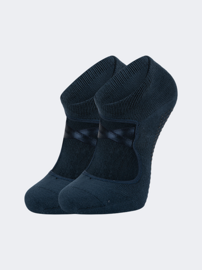 Oil And Gaz Comfy Women Pilates Socks Dark Grey