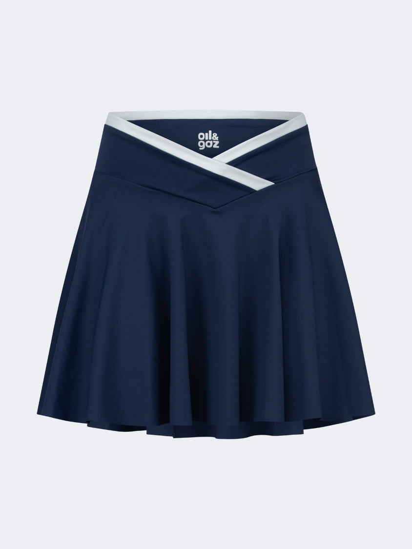 Oil And Gaz Stretchy Women Lifestyle Skirt Navy
