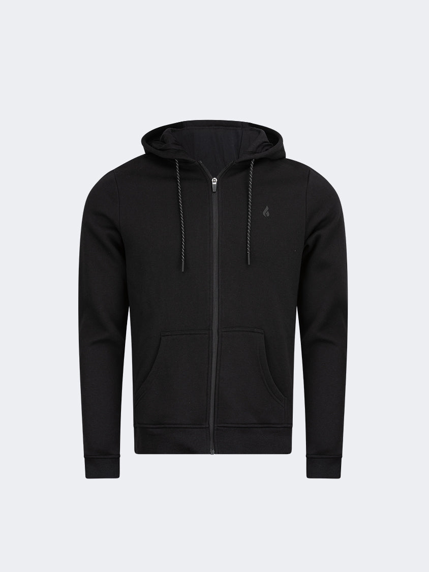 Oil And Gaz Full Zip Men Lifestyle Hoody Black