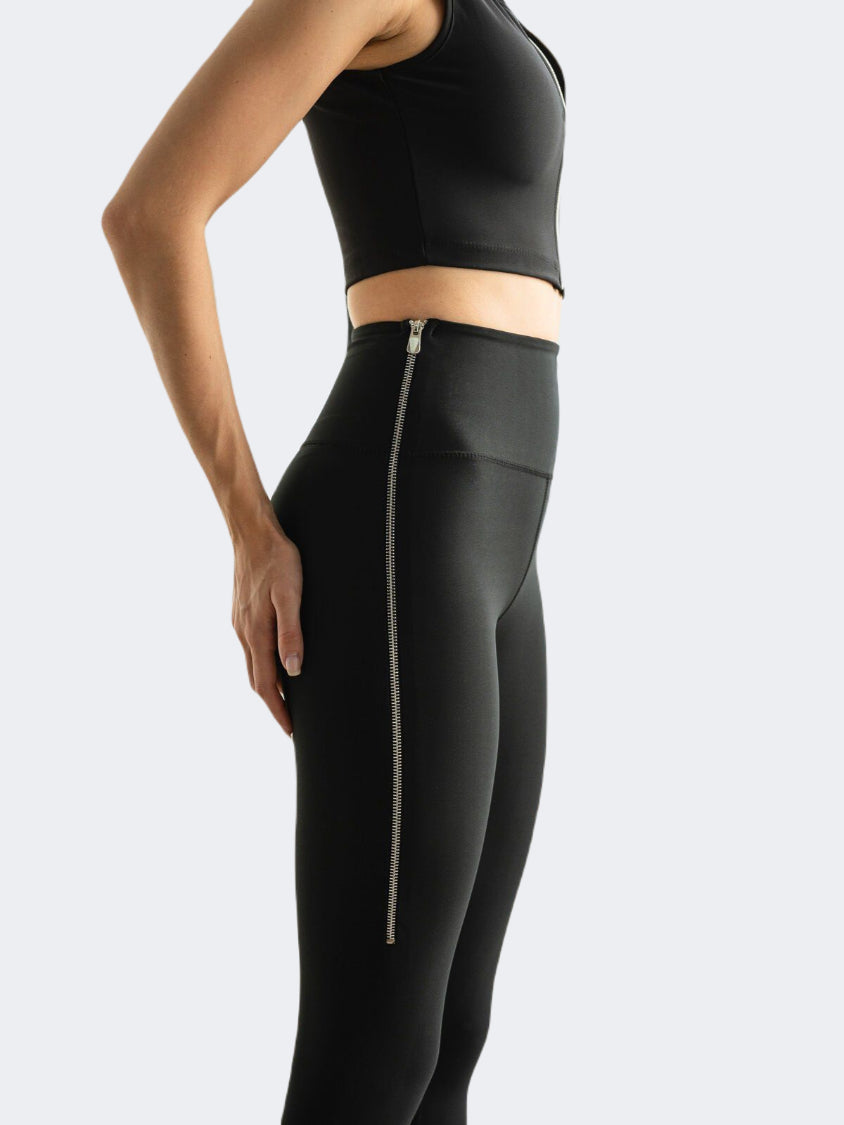 Oil And Gaz Plain Women Lifestyle Tight Black