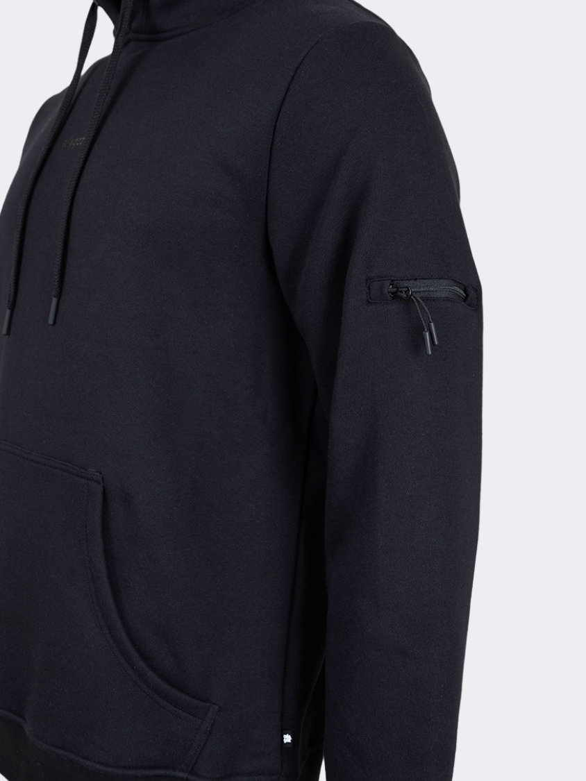 Oil And Gaz Brushed Unisex Lifestyle Printed Hoodie Black