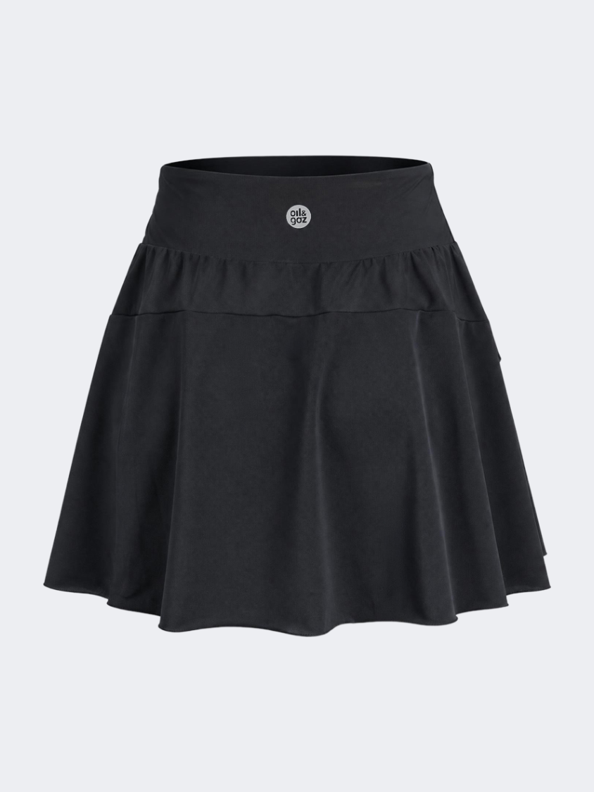 Oil &amp; Gaz Sporty Women Lifestyle Sports Skirt Black