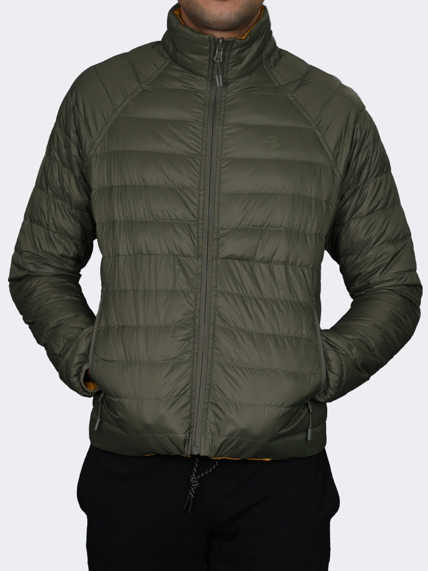 Oil And Gaz Reversible Down Men Lifestyle Jacket Olive/Mustard