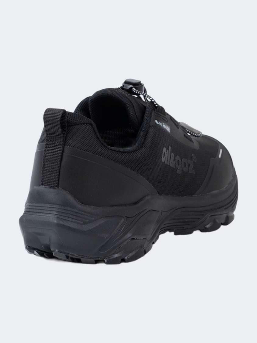 Oil &amp; Gaz Water-Resistant Unisex Hiking  Low-Cut Hiking Shoes Black