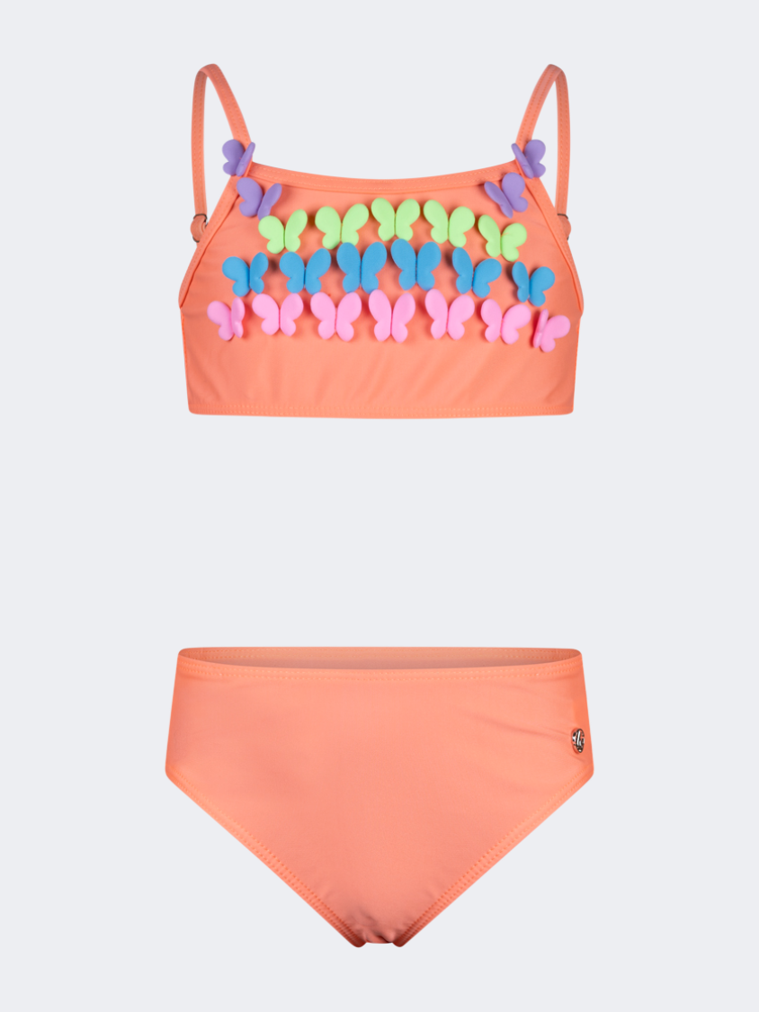 Oil And Gaz Flattering Kids-Girls Beach Bikini Set Pink
