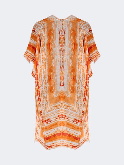 Oil And Gaz Elegant Women Beach Poncho Coral