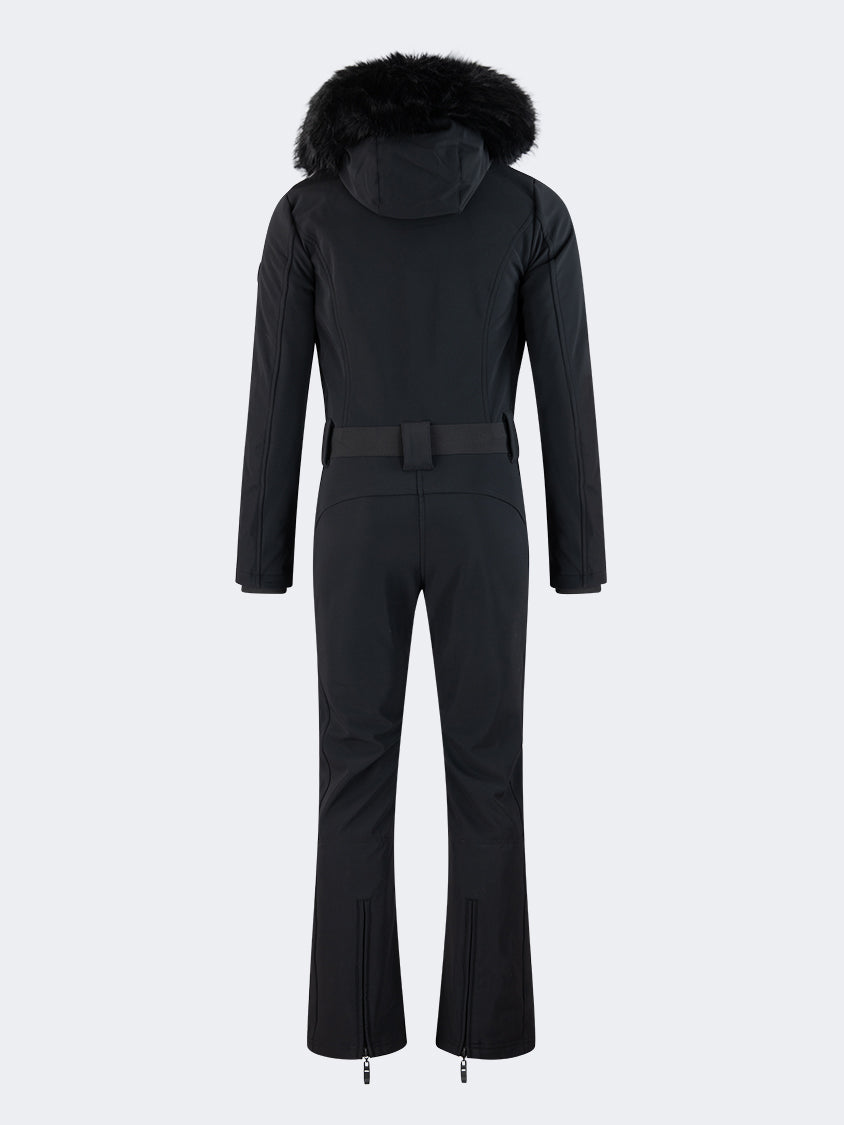 Oil And Gaz Comfortable Women Skiing Overall Black/Gun