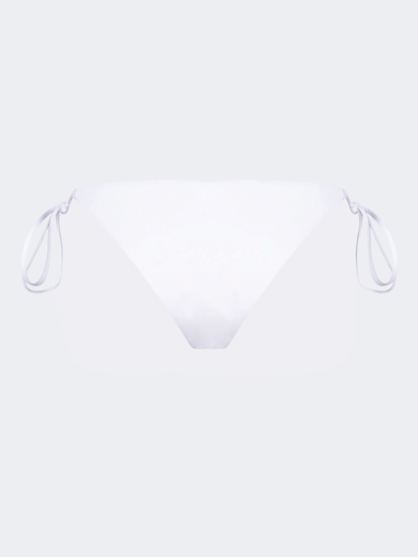 Oil And Gaz Shimmering Women Beach Tie Side Bottom White